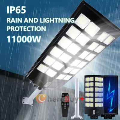 12000000lm LED Solar Street Light Security Flood Lamp Motion Sensor Outdoor Wall