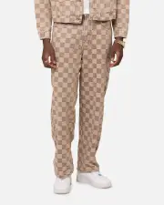 [XXIII] Xxiii Checker Board Denim Jeans Tan - Size 28 28 Tan