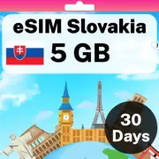 eSIM Slovakia - 5 GB - 30 Days - Travel eSIM | QR code activation