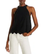 Aqua Sleeveless Eyelet Top - Exclusive