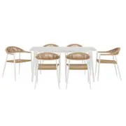 Nemma 6 Seater Aluminium Outdoor Dining Set
