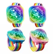 Disco Ball Light Watch Sound Activated LED Stage Light USB Bracelet For Home
