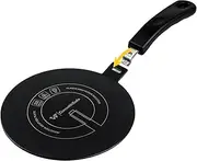 Induction Adaptor 14 cm - Removable Insulating Handle - Does Not Change Colour After Use - Heat Distributor with Black Coating for High Temperatures, Plate Relay Induction/Gas