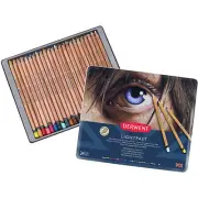 Derwent Lightfast Oil-Based Colouring Pencils Professional Quality Tin of 24