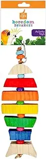 Avian Care Boredom Breakers Fish-Shaped Hanging Bird Toy – Natural Chew & Activity Toy with Colourful Wooden Pieces