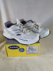 Dr Scholl’s Intense Women’s Sneakers Size 8W New w/Box White/Purple Air-Pillo