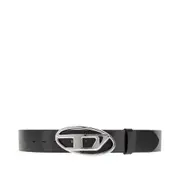 [DIESEL] DIESEL 'D' logo leather belt Woman 100 100 Black