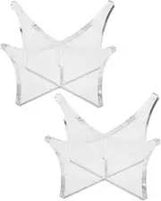 2Pcs Clear Acrylic Ball Stand Ball Display Rack Stand Holder for Football, Basketball, Volleyball, Soccer Ball