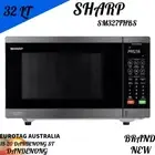 Sharp 32L Inverter Flatbed Microwave - Black StainlessSM327FHBS CARTON DAMAGED