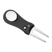 Golf Divot Tool Foldable Repair Fork Training Accessory Black