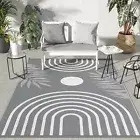 GENIMO Outdoor Rug Waterproof for Patios Clearance, Reversible Outdoor Plastic