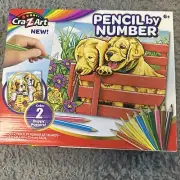 CRA-Z-ART pencil by numbers kit puppy ages 6+ two posters