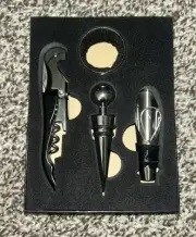 NEW Brouk & Co Wesley 4 Piece Wine Set Silver Stainless Steel Gift