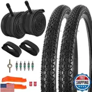 RUTU 2Pack 26x2.125 Bicycle Tires Foldable 26x2.125, 26 Inch Bike Tire and Tu