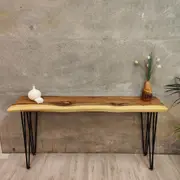 [MANGO TREES] "Crestwood" Console Table Live Edge Raintree Wood 150cm