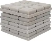 TOGEVAL 4pcs High Density Soundproofing Foam Panels Flame Sound Insulation for Studios Offices Home Theaters Sound Dampening and Echo Reduction Grey
