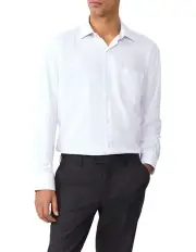 [Van Heusen] Classic Shirt 1 Col Dobby in White