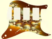 Pickguard Custom to fit Fender Stratocaster Graphic HHH 11 Hole Flag Fractal 2