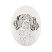 French Spaniel tombstone with a picture of a dog Art-Dog
