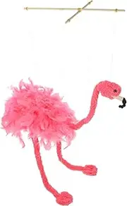 CLISPEED Interactive Plush Flamingo Marionette Puppet Fun for Family Play for Parties Decorations Engaging Toy for Adults and Boys and Girls Design