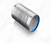 CCWUTQF 60/80/100/110/120/150mm Encrypted Aluminum Foil Ventilation Pipe Scalable Smoke Tube Kitchen Outlet Bathroom Exhaust Fan Hose(6M_100MM)