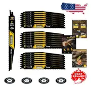 25 Pack 9-Inch Bi-Metal Reciprocating Saw Blades - Wood & Nail Demolition