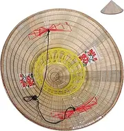 [Beaupretty] Conical Bamboo Hat Natural Grass Woven Sunshade Cap for Fishing Tea Picking and Stage Performance with Elegant Bamboo Design for Sun Protection Light Yellow