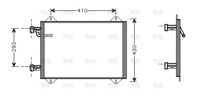 AVA Aircon Condenser AI5193 for Audi A2 (2000) A2 1.2 TDi