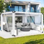 Foundgo Clear Tarps Heavy Duty PVC Vinyl 20 Mil Thick Tarpaulin, Glass Tarpaulin