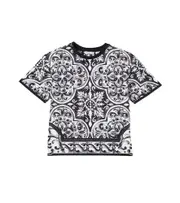 [Dolce & Gabbana Kids] Dolce & Gabbana Kids Majolica cotton jersey T-shirt Y 12 black