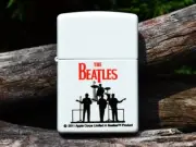 The Beatles Silhouette Zippo Lighter - John Lennon, Paul McCartney, Ringo - Rare