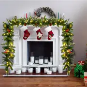 Costway2.7m Pre-lit Christmas Pine Garland with 100 LED Lights and 200 Tips