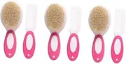 Abaodam 6 Pcs 1 Essentials for Newborn Slick Hair Brush Scalp Massager Shampoo Brush Grooming Kit Infant Comb