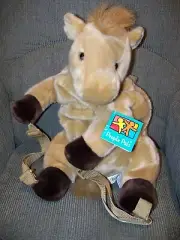 Aurora World Inc. People Pals Stuffed Brown Horse Pony Backpack Bag Adjustable