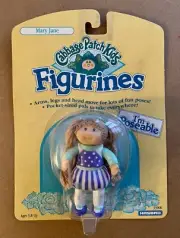 MARY JANE - Cabbage Patch Kids Figurines - Poseable Doll 1991 Hasbro NRFP 3.5"