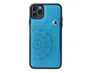 C52 Blue Smartphone Pressed Flower Insert Card Case for iPhone 13mini 5.4 inch