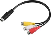 OKUMEYR Pin S Video to Cable Conversion Cord Adapter for Projector Tv and Monitor Sleek Design for Versatile Connectivity and Easy Storage