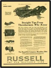 1923 Russell Tractors & Threshers New Metal Sign: Threshermen Who Know...