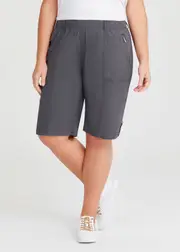 [Virtuelle] Taking Shape Zip Pocket Cargo Short Size 10 in Frost Grey, Viscose - Plus Size Women's Clothing Frost Grey
