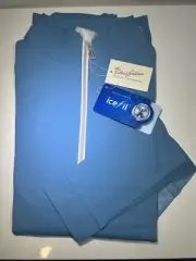 Tailored Sportsman ICEFIL Long Sleeve Ziptop Shirt Surfer Blue/ Silver Medium