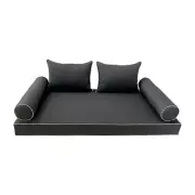 *COVER ONLY*-Style 4 Daybed Mattress Bolster Pillow Contrast Pipe Twin-AD003