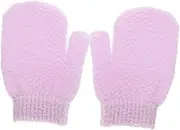 PACKOVE Exfoliating Bath Mitts Double Sided Exfoliating Gloves for Gentle Body Exfoliation