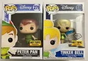 Disney “Peter Pan” Peter Pan & Tinker Bell, Hot Topic exclusives, Funko Pop New
