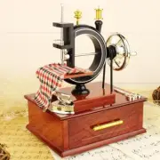 Sewing Machine Music Box Retro Sewing Clockwork European Crafts for Boys Girls A