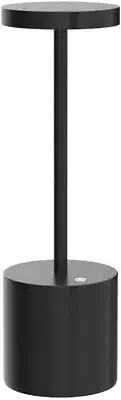Metal Table Desk Lamp Cordless Touch Control Dimmable Night Light Rechargeable