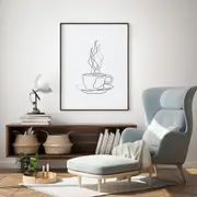 Coffee Cup Canvas Wall Art