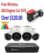 Swann NVR8-8580 4K 2TB x 4K NHD-885MSB Camera With 360 Degree Car DVR