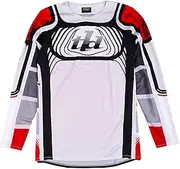Troy Lee Designs SE Pro Adult Motorcycle/Dirt Bike Jersey for Men, High Performance, Lightweight, Multiple Sizes and Colors, Wavez Off-White/Red, Medium, SKU 301607043