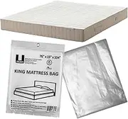 uBoxes Moving Supplies King Mattress Cover/Bag 76" x 15" x 104", Clear