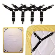 Triangle Suspender Holder Bed Mattress Sheet Straps Clips Grippers _ro